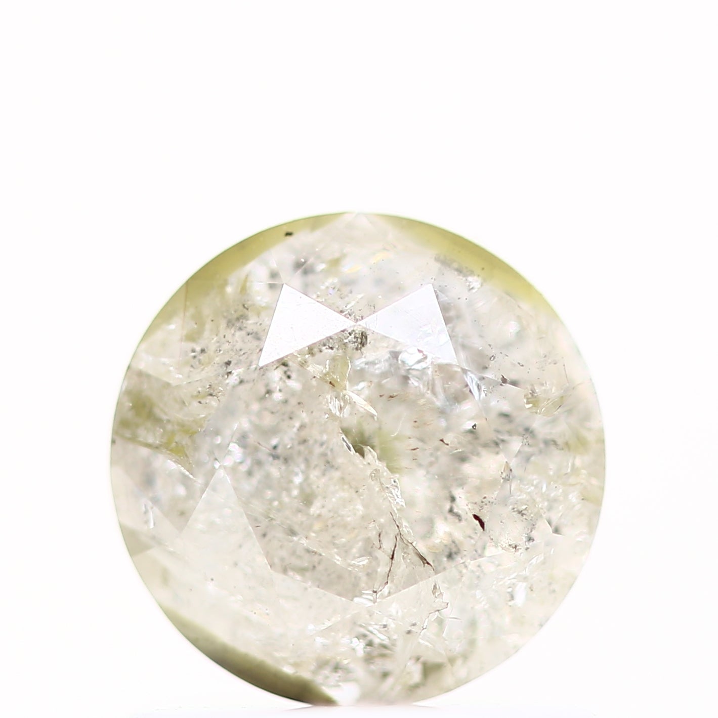 0.66 Carat Salt and Papper Diamond Fancy Round Shape Brilliant Cut Natural Loose Diamond
